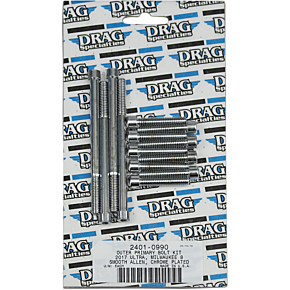 Outer Primary Smooth Bolt Kit - Chrome - M8 2401-0990