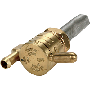 Downward Petcock - Raw Brass - 22mm 76-312D-BS