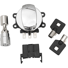 Side Hinge Ignition Switch with Fork Lock - Chrome 2106-0252