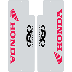 Fork Shield Decal - Upper - Honda - Red 06-38302