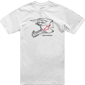 MX Helmet T-Shirt - White - 2XL 1214-73116-20-2XL