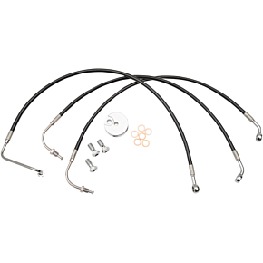 Brake Line - 15" - 17" Ape Hanger Handlebars - Black LA-8006B16B