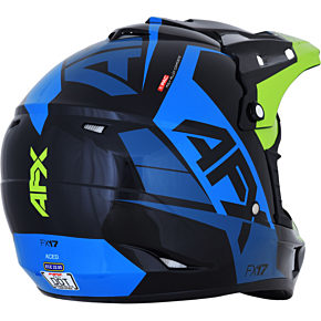 FX-17 Helmet - Aced - Blue/Lime - XL 0110-6502