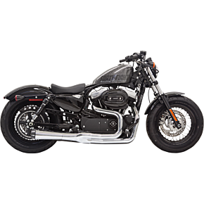 Mega Power Exhaust - Chrome - Short - '14-'21 XL with Mid/Forward Controls 1X32R