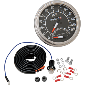 5" MPH FL-Style 2:1 Speedometer with Tach - '68-'84 Black Face DS-243870