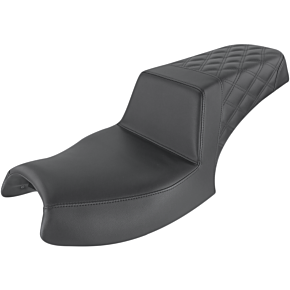 Step Up Seat - Passenger Lattice Stitched - Black - Indian