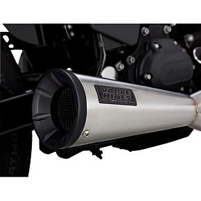 2-into-1 Upsweep Exhaust System - Brushed - Stainless Steel 27325