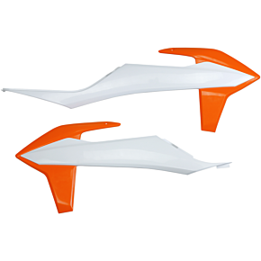 Ufo Radiator Shrouds - White/Orange KT04092999