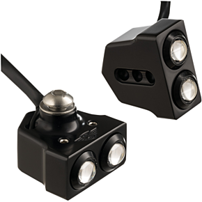 LED Side Mount Turn Signal - Black/Red 05-208-RB