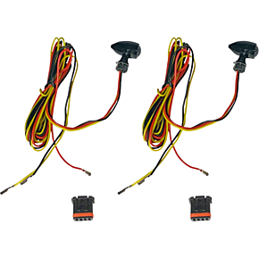 Micro Turn Signals - Dual - Amber/Red- Black CD-MICRO-AR2-B