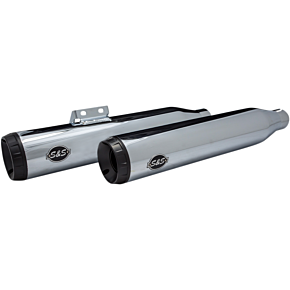 Grand National Race Mufflers for Softail - Chrome 550-0738