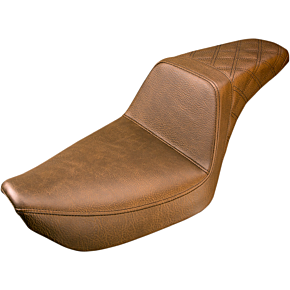 Saddlemen Step Up Seat - Rear Lattice Stitched - Brown - Dyna