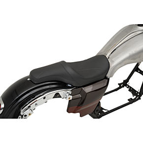 Drag Specialties Predator Seat - Mild Stitched - Yaffe Gas Tank 0801-1073