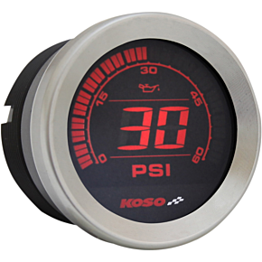 Koso North America 2" Oil Pressure Gauge - Chrome BA050410