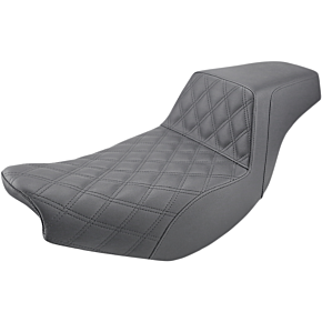Saddlemen Step Up Seat - Driver Lattice Stitched - Black
