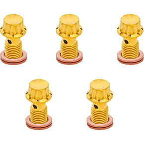 Banjo Bolt 5-Pack - M12x1.25 - Gold 300-865