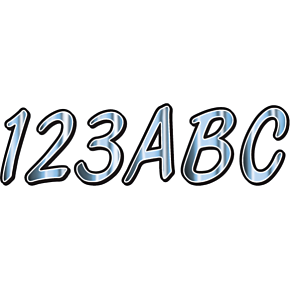 I.D. Sticker Kit - 400 Series - Chrome Gradation CHBKG400
