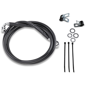 Brake Line - Front - Black - +8" - '99-'07 FXST 1741-2548