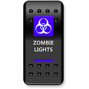 Moose Racing Rocker Switch - Zombie Blue