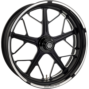 Rsd Hutch Wheel - Dual Disc/ABS - Front - Contrast Cut™ - 21"x3.50" - '08+ FL 12047106RHUTJBM