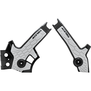 Acerbis X-Grip Frame Guards - Suzuki - Black/Silver