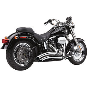 Cobra Speedster Swept Short Exhaust - Chrome - '12-'17 Softail 6225
