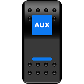 Moose Racing Rocker Switch - Auxilary Power - Blue