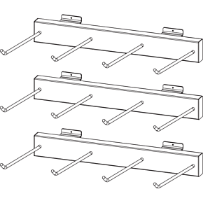 Slatwall Display Fixture - 3 Hook 9903-0436