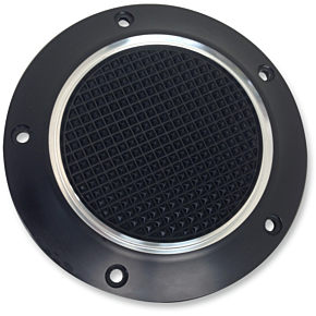 Eddie Trotta Designs Timer Cover - Cross Cut - 5 Hole - Black TC-555B