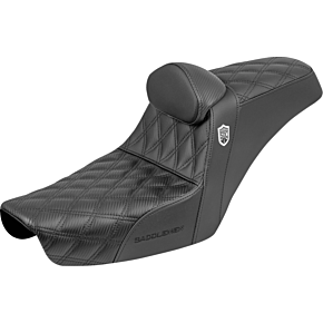 Step-Up Seat - Gripper - Black - with Backrest - FXD '96-'03 SC89604DB0