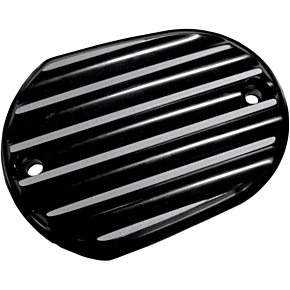 Joker Machine Master Cylinder Cover - Brake - Front - Finned - Black 10-380B