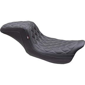 One Piece 2-Up Squareback Seat - Double Diamond - Gun Metal Stitch - FL '08-'24 75299GM