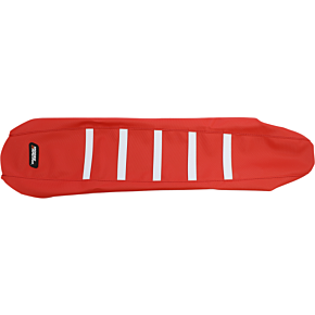 Ribbed Seat Cover - Red Cover/White Ribs - Gas Gas 0821-3430