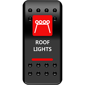 Moose Racing Rocker Switch - Roof Light - Red
