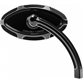 Mirror - Beveled - Side View - Short - Cat Eye - Black - Right 13-132