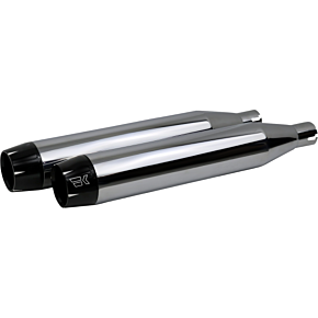 3-1/2" Softail Shredder Slip-On Mufflers - Chrome 202500