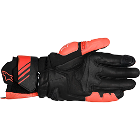 GP Plus R V3 Leather Gloves - Bright Red/Fluo Red/Black - 2XL 3550825-3097-2X