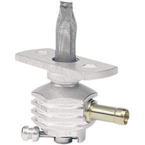 Pingel Race Fuel Valve - Finned - 1/4" NPT -Single Outlet - 90 Degree