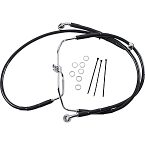 Brake Line - Front - Black - +4" - FXDF '08-'17 1741-2908