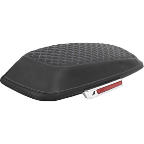 Saddlebag Lid Covers - Dragon Scale - Silver Stitch - FLH/FLT '14-'25 L870-14-20905