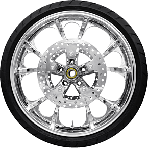 Largo Front Wheel (21"/Chrome)/Rotors (11.8")/Dunlop Tire (130/60B21) PKG-LGO213CH-ABST