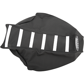 6-Ribbed Seat Cover - White Ribs/Black Top/Black Sides 95945WK