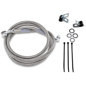 Brake Line - Front - +4" - Stainless Steel 1741-2655