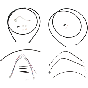 BURLY BRAND Control Kit - 15" Ape Hanger Handlebars - ABS B30-1116