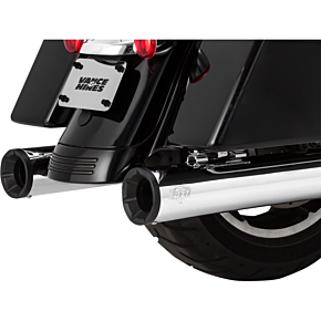 Vance  Hines 4" Eliminator Mufflers - Chrome/Black 16708