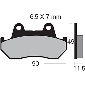 Vesrah Semi-Metallic Brake Pads - VD-123/3 VD-123/3