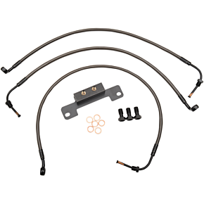 Brake Lines - 15" - 17" Ape Hanger Handlebars - Midnight LA-8011B16M