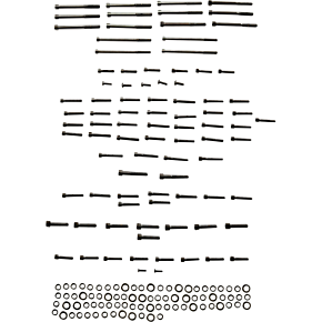 Engine Set Smooth Bolt Kit - Black/Chrome - M8 2401-1018
