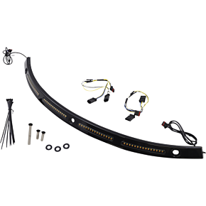 Custom Dynamics Windshield Trim - Sequential Turn Signals - Black CD-WT2-SEQ-14-B