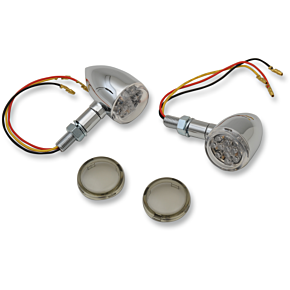 LED Marker Lights - Chrome/Amber - Smoke Lens 2040-1957